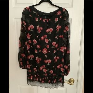WHBM Rose Tunic Blouse sz 10